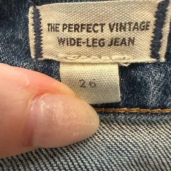 Madewell The Perfect Vintage Wide-Leg Crop Jean Size 26 - Picture 6 of 6